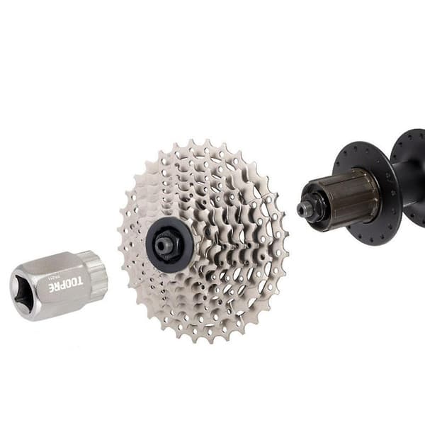 Cykel Svinghjul Låsering Muffe Reparation BMX Cykel Friløbsfjerner Værktøj Silver