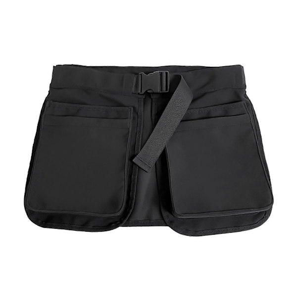 Fashion Gardeners Förkläde med justerbart bälte, midjeväskor för verktyg och frön, förklädesväska med flera fickor Black