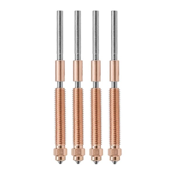 Ersättningskit för K2 Plus-munstycken, högflödesmunstycke för K2 Plus 3D-skrivare (0,4/0,6/0,8 mm 4 st)