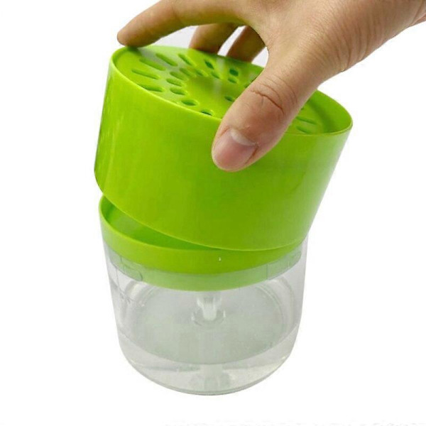 Pyöreä Saippua-annostelija Käsin Painettava Saippuarasia Sienipidike Manuaalinen Keittiön Saippuanestelaatikko Puhdistustyökalu 500ml Green