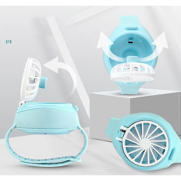 Rose Mini USB-fläkt, bärbar personlig klockfläkt med uppladdningsbart USB-batteri, 3-hastighets justerbar bärbar för utomhusresor