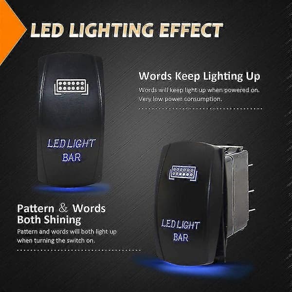 Rocker Switch Bakljus Led Ljusramp 2usb Strömladdare Switch För Atv X3 Rzr Båt Suv