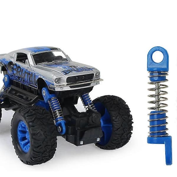 Mini terrängfordon i legering för barn, tecknad bilmodell leksaksbil klätterbil Blue