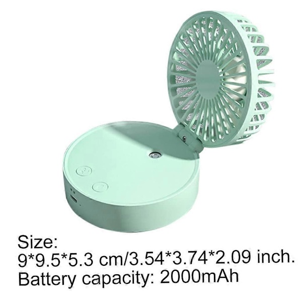 Mini Desktop Spray tuuletin paristolla (vihreä)