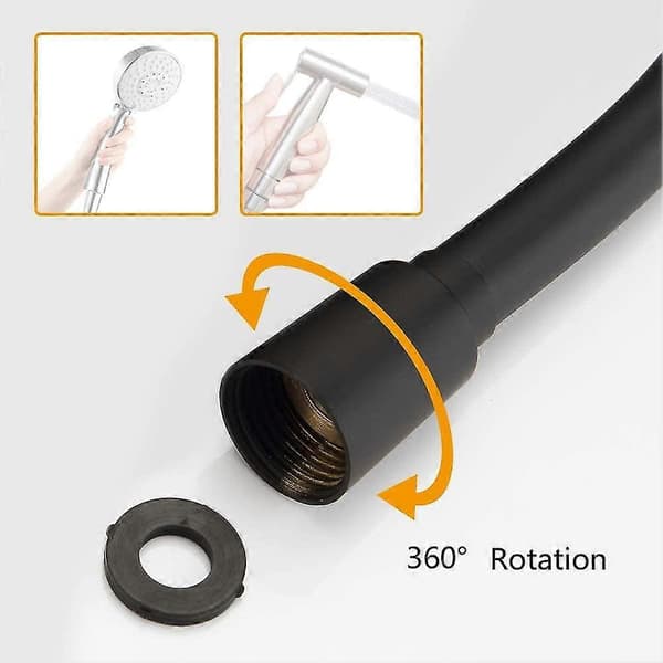 Fleksibelt dusjhode, dusjslange, anti-twist 1,5 m, PVC