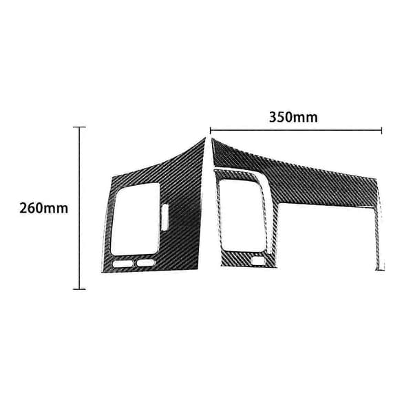 2 stk. for 8. generasjon 06-11 Karbonfiber Venstre Dash & GPS Navigasjonsdeksel Trim