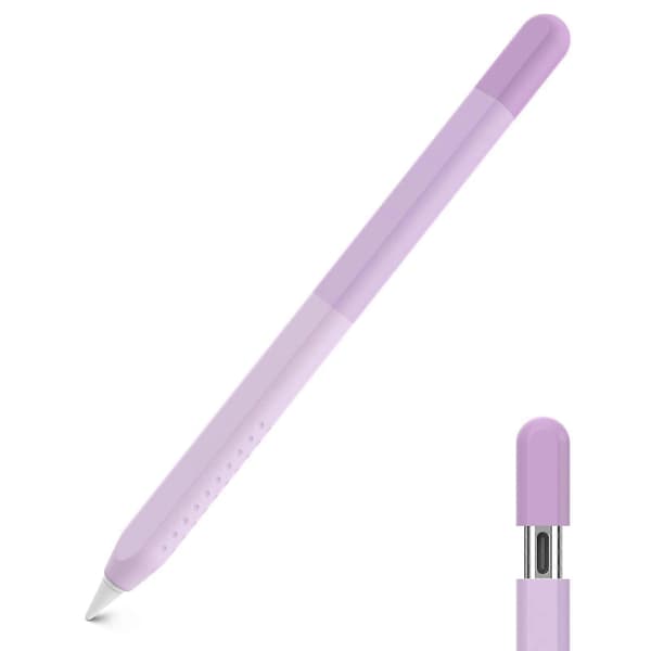 För Apple Pencil USB-C AhaStyle PT102-3 Silikon Pennfodral Purple