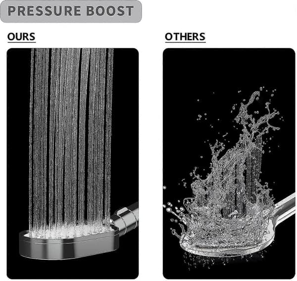 Håndbruser, 3-Spray Håndbruser Til Badeværelse Trykforøgende Brusehoved Med Easy-Click Knap Udskiftningshåndbruser