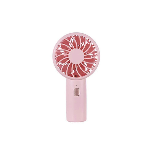 Portable Mute uppladdningsbar handhållen fläkt (rosa)