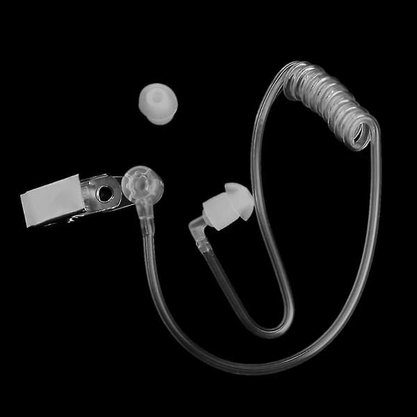 Erstatning for headset, transparent akustisk spiraltube, walkie-talkie tilbehør