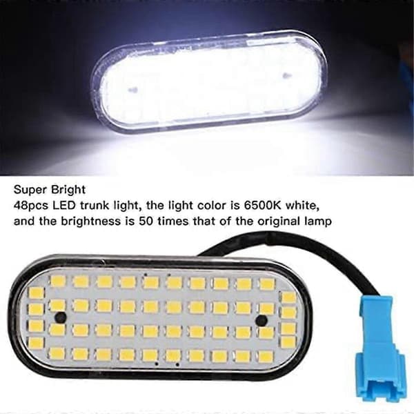 48 LED Bagasjeromslys LED PC ABS Plug and Play Erstatning for Model Y 2021 og oppover Bilinteriørlys