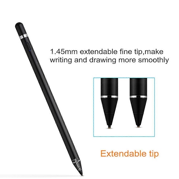 Aktiivinen kosketuskynä kapasitiivinen kosketusnäyttökynä Pixus Prestigio TCL Teclast Tecno Ulefone -tableteille iOS Android -kynä piirtämiseen White