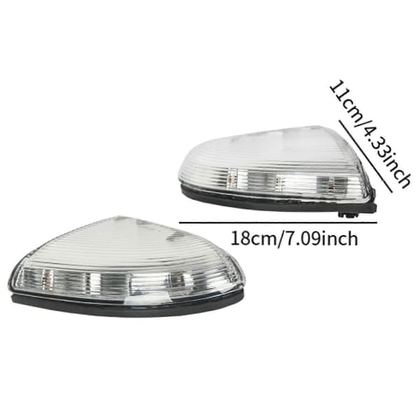 2 stk. Bil Front Spejl Blinklys Samling til RAM 1500 Lastbil Clear 11 cmx18 cm