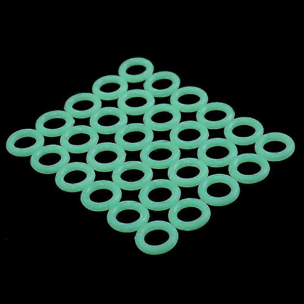 30 stk./pakke Gummispiker Telt Fluorescerende Ring Camping Spiker Nattsyn Lysende Ring Rund Multifunksjonelt Telttilbehør