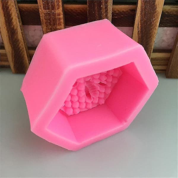 Kakeformer Nye 3D Heksagonale Bikube Styling Aromatisk Gipsform 2 stk