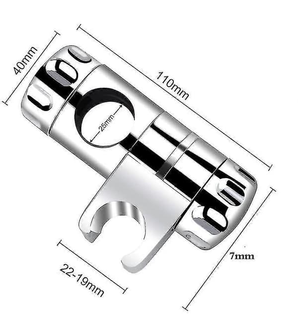 Duschhuvudfäste, 25 mm justerbart ersättningsduschfäste krompläterat