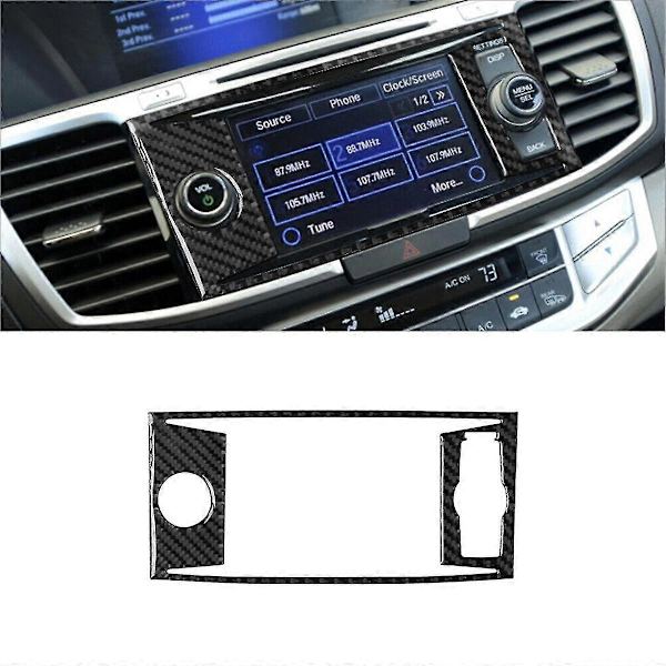 Kolfiber Mittkonsol Panel Cover Trim för Accord 2013-2017 Typ C