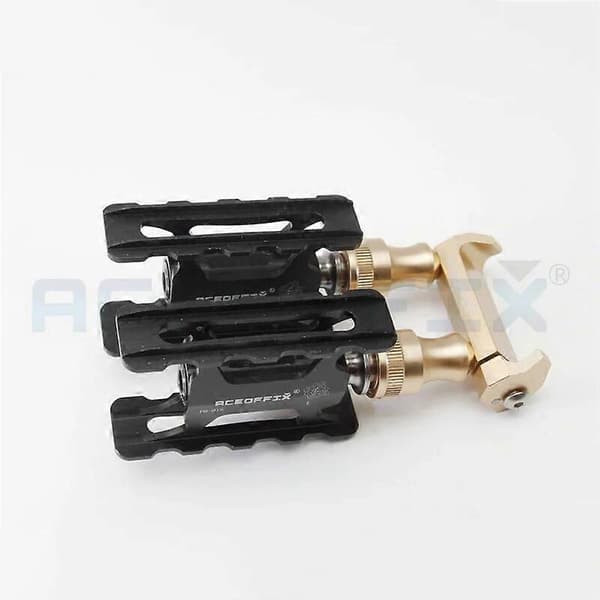 Aceoffix Foldbar Cykel Quick Release Pedalholder til Brompton foldecykel pedal aluminiumslegering aceoffix silver