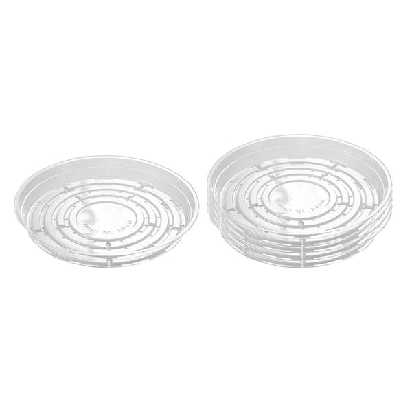5-pack Växtfat Klar Plast Rund Planteringsbricka för Inomhus & Utomhus 15 cm