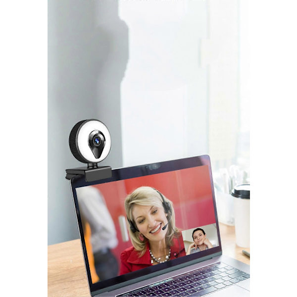 USB 4K Webbkamera med Fyllnadsljus