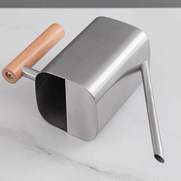 Havevandkande 800 ml Bærbar vandkande til stueplanter Plænehave Sort Silver 21.5 cmx8 cm
