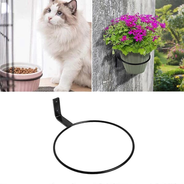Väggmonterad Blomkrukshållare Ringar Järn Metall Krukringar Hållare Medium