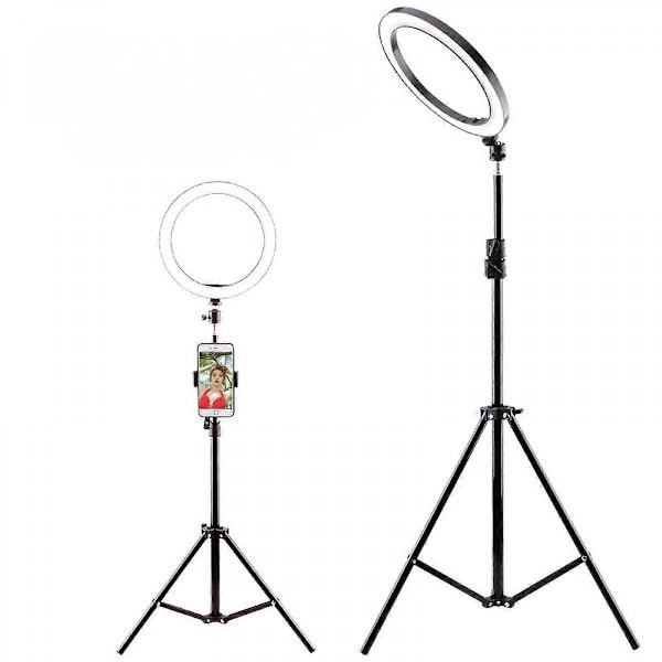 LED Ring Light Make Up RingLight til Video, Studio, Makeup, Dæmpbar 3 Lystilstande, Let at Bære og Installere