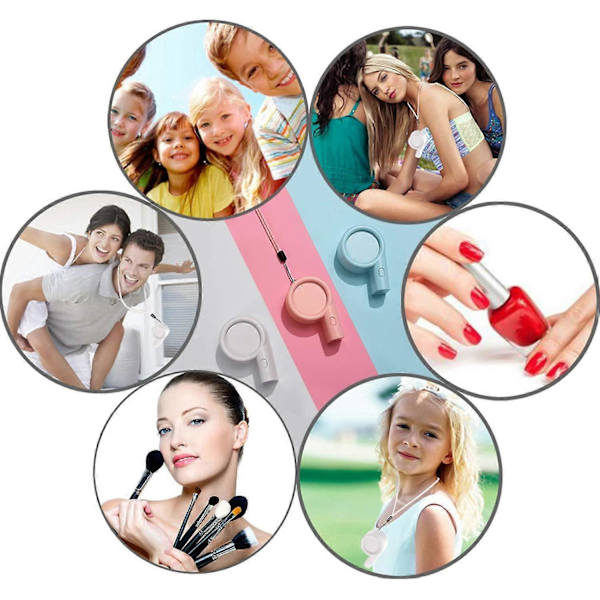 Personligt halsband Bärbar Fläkt, Mini Handheld Fan3 Justerbara hastigheter, USB Uppladdningsbar skrivbordsfläkt