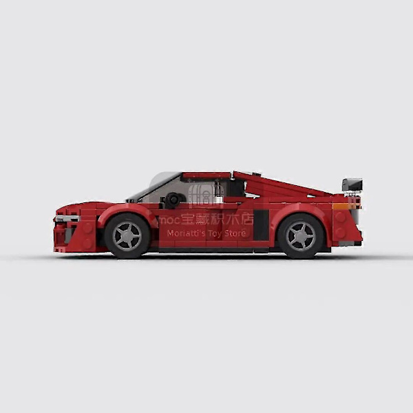 Moc Superbil R8 412 Delar Racing Speed Champion Racer Byggklossar Kreativa Garageleksaker För Pojkar Presenter Leksaksbilar