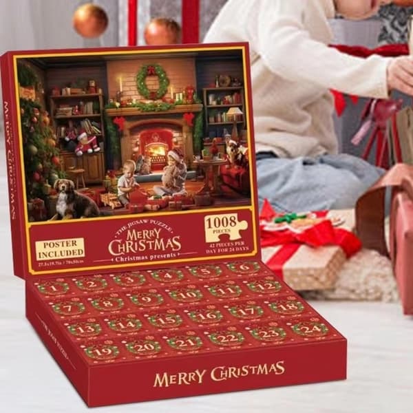 Adventskalender - Puslespill 1008 Biter - Julekalender 2025 multifärg multicolor