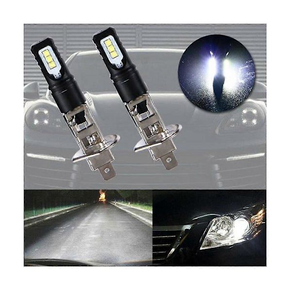 6000k Superkirkas valkoinen 6000lm Drl 4x H1 LED-ajovalopolttimosarja kaukovaloille