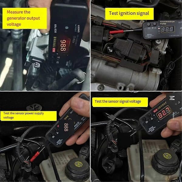 Opgrader Auto Kredsløbstester DC 0-36V Køretøj Puls Sensor Signal LED Lys Test Pen Probe Bil Po