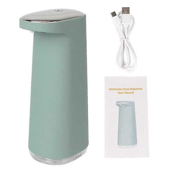 USB Ladattava Vaahtoava Nestesaippua-annostelija Kylpyhuoneeseen Keittiöön Kosketusvapaa 450ML Automaattinen Kannettava Light Green