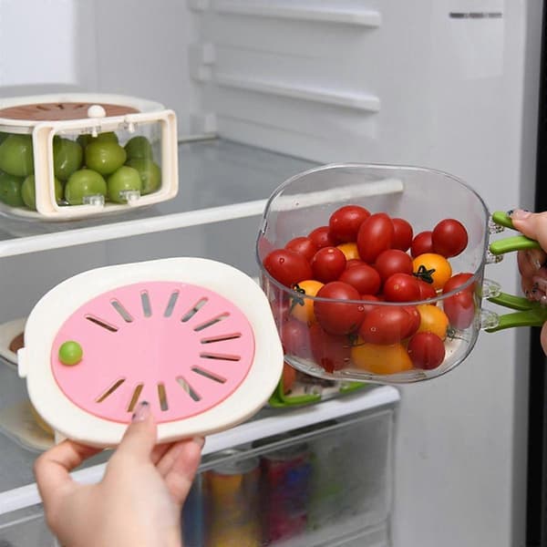 Dreneringskurv Hold Frisk Sil Matbeholder pink as described