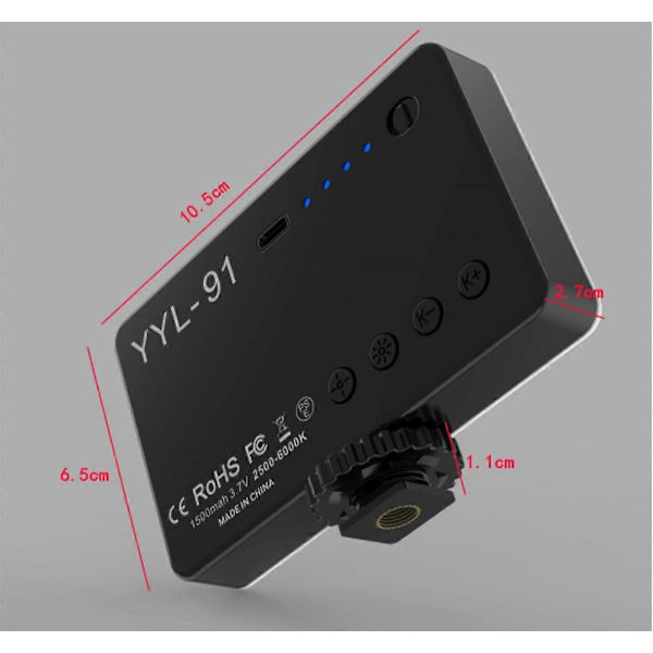 Mini Videovalo Kannettava Kamera LED-kameravalo Paneeli 1500 mAh Ladattavalla Akulla Kamera Videokamera Valokuvaus Videokuvaus