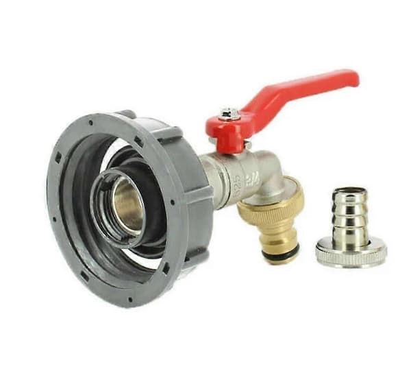 Vanntankkobling S60X6 - ECO messingkran 15 mm + Nippel 20x27