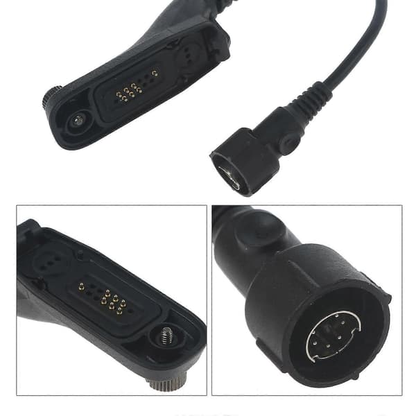 44-M7 Mini Din-plugg med låsbar knott for Motorola toveisradioer