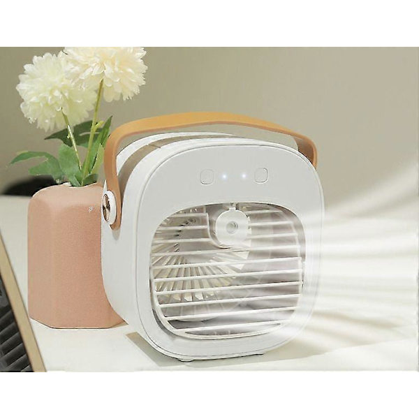 Ny USB Air Cooler Spray Refrigeration Bærbar opladning til hjemmet Aircondition blæser Mini bærbar desktop vandkøler blæser (hvid)