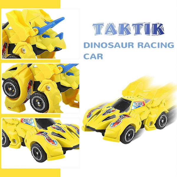 2 st Transformerande Dinosaurieleksaker Dinosaurie Transformer Bil Leksak Dra Tillbaka Dino Racerbil Födelsedag Julklappsleksaker För Pojkar Och Flickor SS C