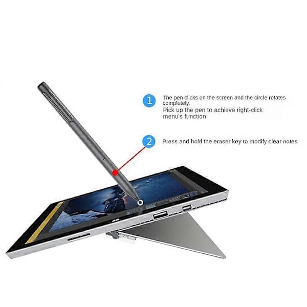 Microsoft Surface 3:lle paineherkkä kosketuskynä Silver