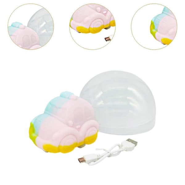 Lysende bil med blinkende silikonbil for motoriske ferdigheter, bursdagsgaver Multi 12.5cm