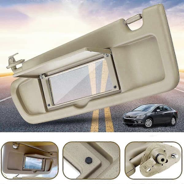 Venstre førerside solskjerm for 2006 2007 2008 2009 2010 2011 Visor Assembly 83280--a01za Beige