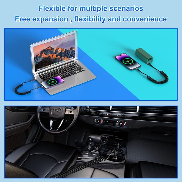 Spiral iPhone Ladekabel 2-pakning, Apple CarPlay & MFi-sertifisert