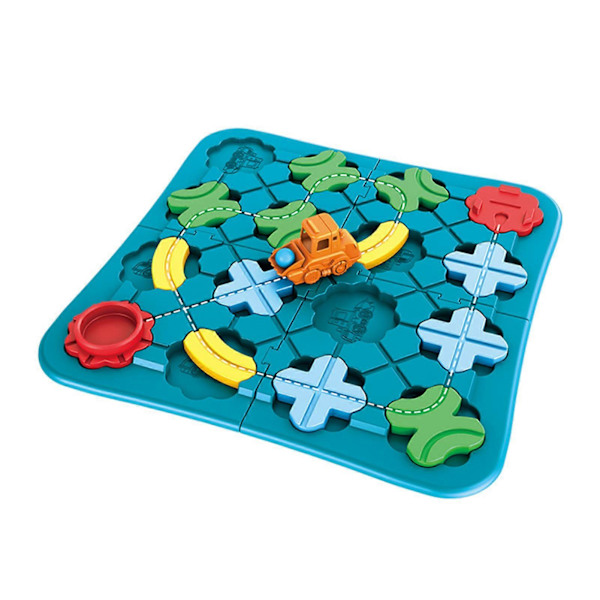Leksaksbilbana för småbarn, plast, pussel, byggkloss, labyrintbana, bordsspel