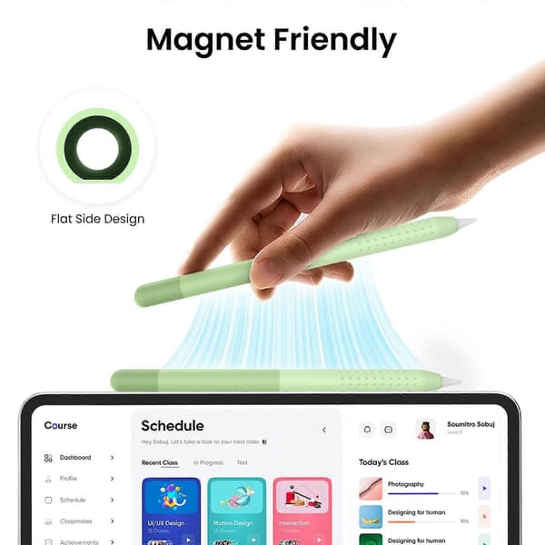 Apple Pencil USB-C AhaStyle PT102-3 silikonikynäkotelo Green