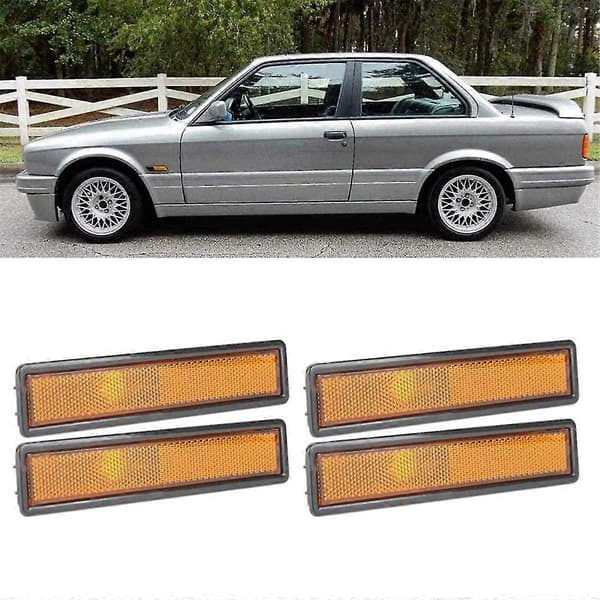 4 stk. blinklys for bil, sidemarkeringslys for E30 E32 E34 318i 318is 325es 325i 63141377849