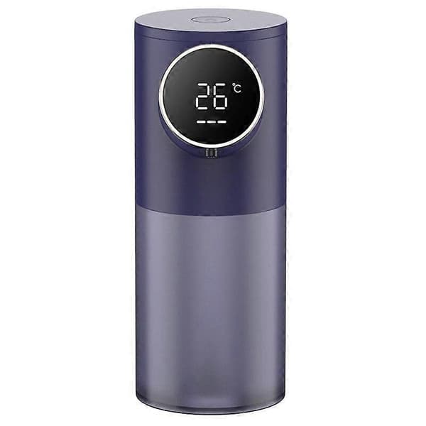 Automatisk sæbedispenser med skum, genopladelig, 320 ml, flydende sæbedispenser, digital display, skum håndsæbedispenser Blue