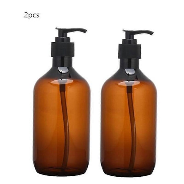 500 ml:n saippua-annostelija Muovinen uudelleentäytettävä pumppupullo Lotion Shampoo Suihkugeelin pidike Saippua-annostelija Kosmetiikkasäiliöteline 2 pcs bottle