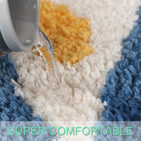 Blød absorberende skridsikker bademåtte i mikrofiber
