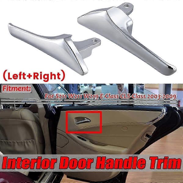 Venstre/høyre innvendig dørhåndtak for W211 E-klasse E320 E500 E63 2117660124 2117660224 Chrome